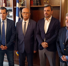 Συνάντηση Θάνου Πλεύρη και Στάθη Καννή στο Λάτσειο Δημοτικό Μέγαρο Πύργου [PHOTOS]