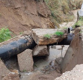 Διαβαθμιδικός Σύνδεσμος Ερυμάνθου: Διακοπή της υδροδότησης-Βλάβη στον Κεντρικό Αγωγό [PHOTOS]