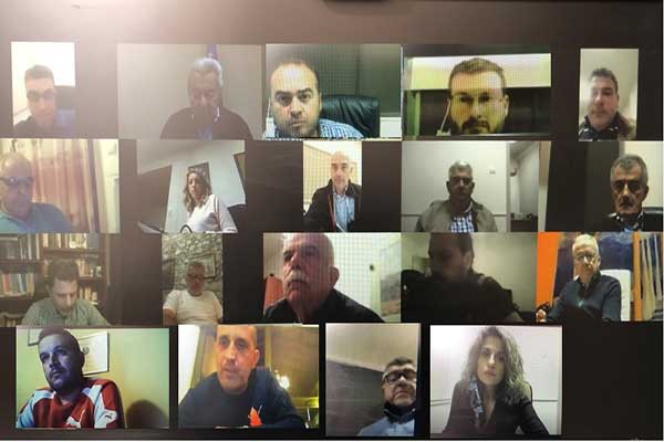 print screen τηλεδιασκεψης ΔΣ Επιμελητηριου Ηλειας 1