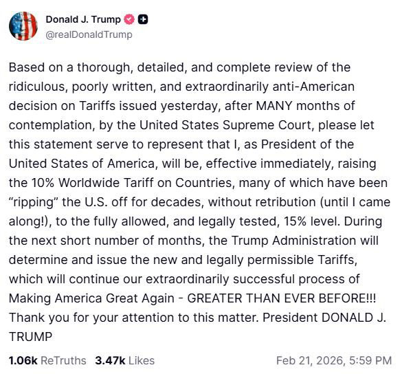 donald trump 21 2 26