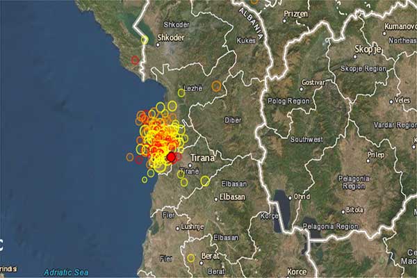albania seismos in