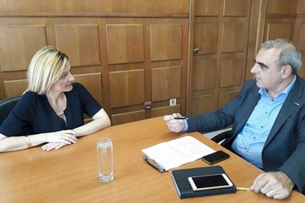 Συνάντηση Αυγερινοπούλου με το Γ. Γραμματέα Πολιτικής Προστασίας για την ενίσχυση της πυροπροστασίας στην Ηλεία